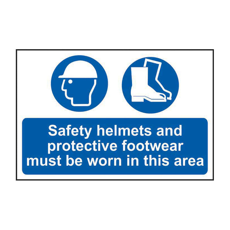 Safety Helmets And Protective Footwear Must Be Worn In This Area
